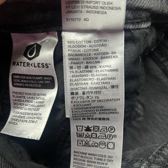 Levi's Ribcage Straight ankle "Well worn" black jeans size 26 - Picture 10 of 10